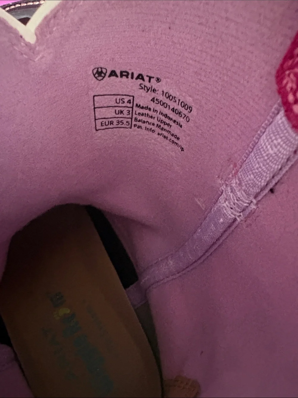Ariat Pink Suede Ankle Western Boots